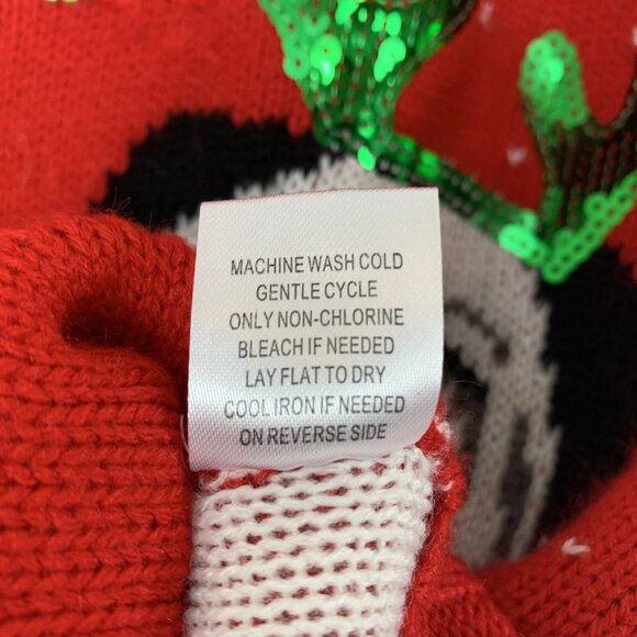 Christmas Vest Large Red with Pug Dog Merry Pugmas Ugly Sweater Sparkly Vest - Picture 6 of 8